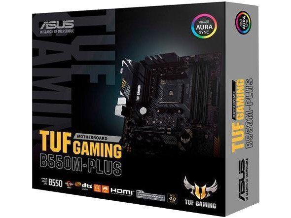Placa-Mãe ASUS TUF Gaming B550M-Plus, AMD AM4, mATX, DDR4, Preto
